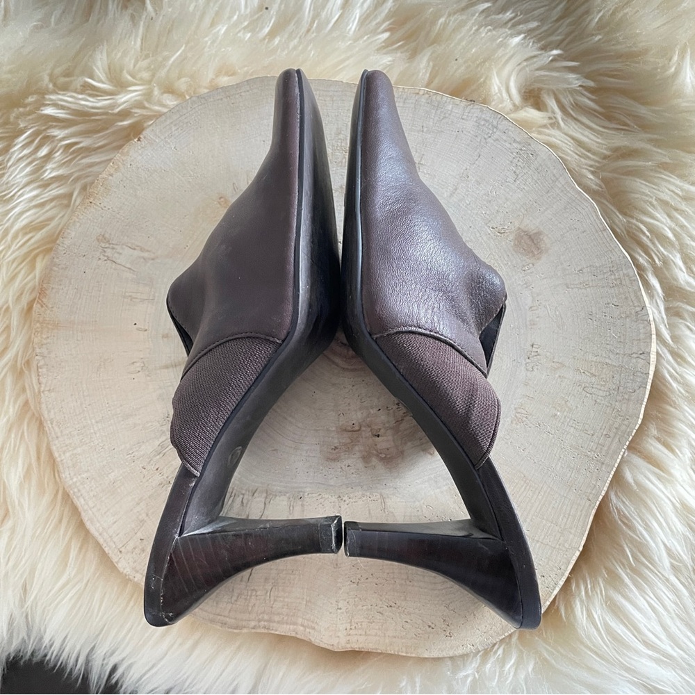 💥✨🌈 3/$25 WORTHINGTON | Leather Slide on Mules with Heel - Picture 2 of 7